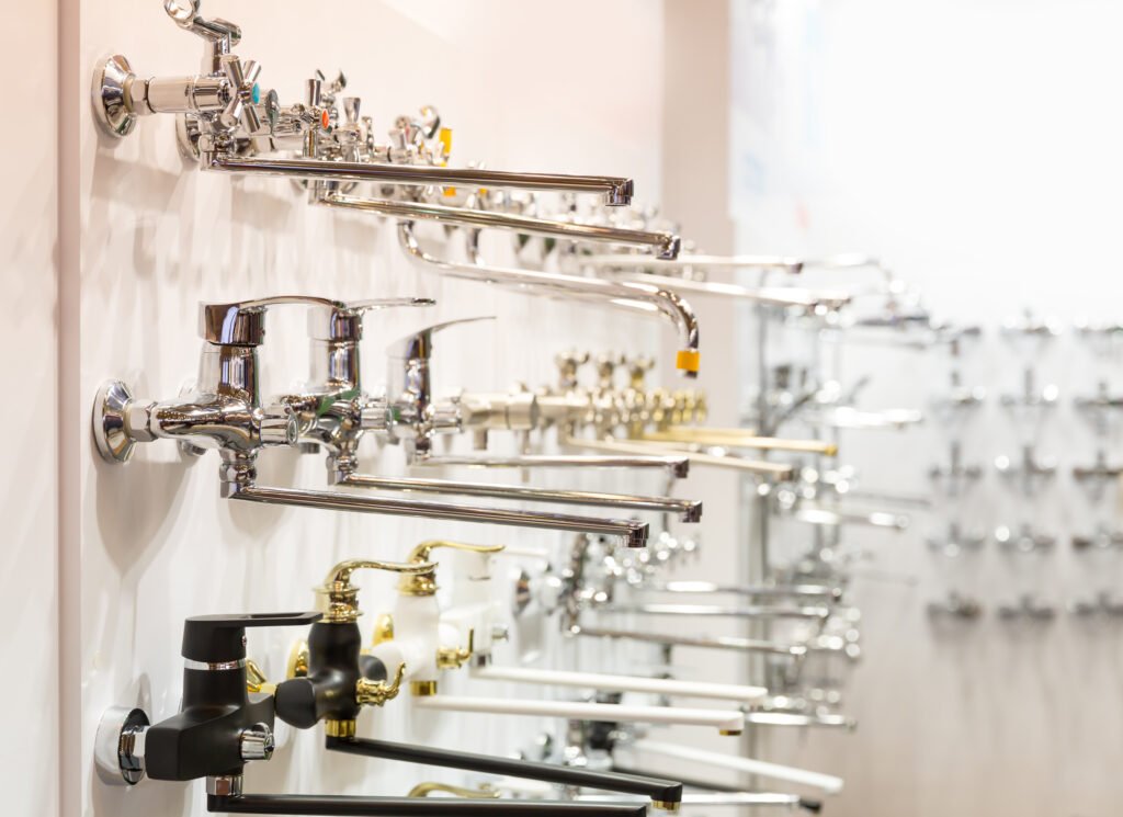 Bathroom Hardware Ideas: Perfecting Your Bathroom Aesthetic rows of new faucets for bathroom in plumbing shop 2023 11 27 05 29 53 utc
