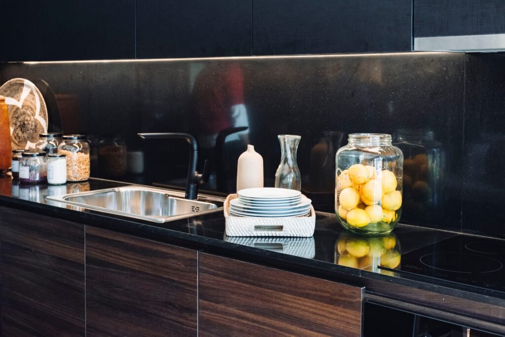 Black Granite Countertops Kitchen Ideas - A Guide to Timeless Elegance dark modern kitchen 2024 10 18 06 22 12 utc