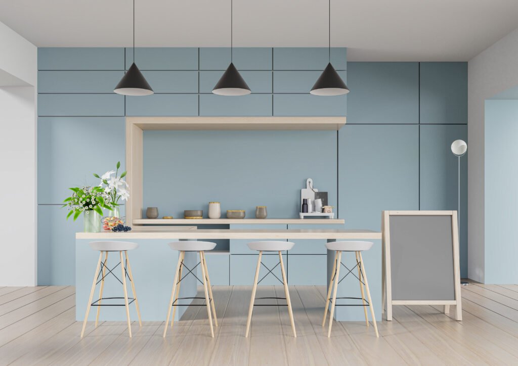 Blue and Grey Kitchen Ideas - A Modern Haven of Style and Tranquility modern kitchen room interior modern restaurant roo 2023 11 27 05 25 13 utc